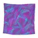 Leaf-pattern-with-neon-purple-background Square Tapestry (Large) View1