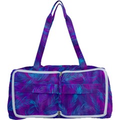 Leaf-pattern-with-neon-purple-background Multi Function Bag