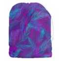 Leaf-pattern-with-neon-purple-background Drawstring Pouch (3XL) View1