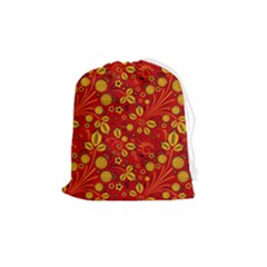 Seamless-pattern-slavic-folk-style Drawstring Pouch (medium) by Jancukart