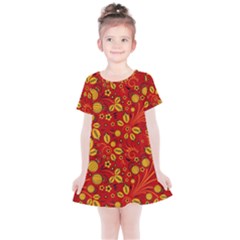 Seamless-pattern-slavic-folk-style Kids  Simple Cotton Dress