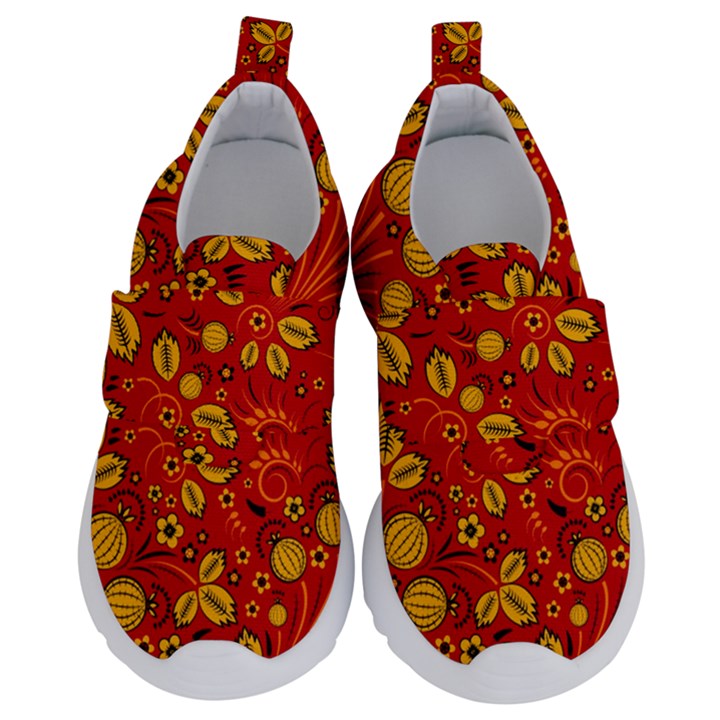 Seamless-pattern-slavic-folk-style Kids  Velcro No Lace Shoes