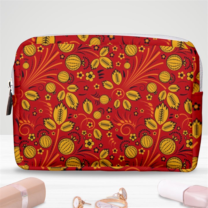 Seamless-pattern-slavic-folk-style Make Up Pouch (Medium)