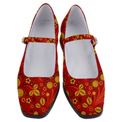 Seamless-pattern-slavic-folk-style Women s Mary Jane Shoes