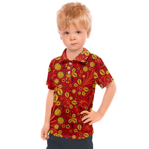 Seamless-pattern-slavic-folk-style Kids  Polo Tee by Jancukart