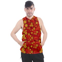 Seamless-pattern-slavic-folk-style Men s Sleeveless Hoodie by Jancukart