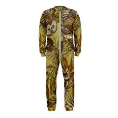 Forest-vintage-seamless-background-with-owls Onepiece Jumpsuit (kids)