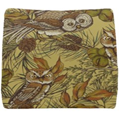 Forest-vintage-seamless-background-with-owls Seat Cushion