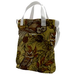 Forest-vintage-seamless-background-with-owls Canvas Messenger Bag