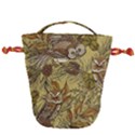 Forest-vintage-seamless-background-with-owls Drawstring Bucket Bag View1