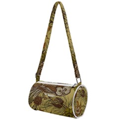 Forest-vintage-seamless-background-with-owls Mini Cylinder Bag