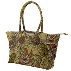 Forest-vintage-seamless-background-with-owls Canvas Shoulder Bag