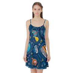 Seamless-pattern-vector-submarine-with-sea-animals-cartoon Satin Night Slip