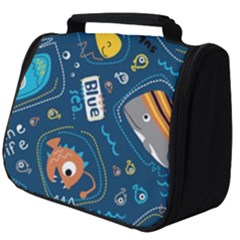 Seamless-pattern-vector-submarine-with-sea-animals-cartoon Full Print Travel Pouch (big)