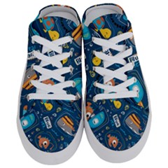 Seamless-pattern-vector-submarine-with-sea-animals-cartoon Half Slippers