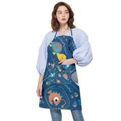 Seamless-pattern-vector-submarine-with-sea-animals-cartoon Pocket Apron by Jancukart