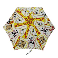 Vector-seamless-pattern-nice-animals-cartoon Mini Folding Umbrellas