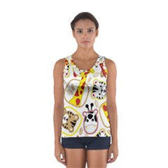 Vector-seamless-pattern-nice-animals-cartoon Sport Tank Top 