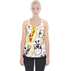 Vector-seamless-pattern-nice-animals-cartoon Piece Up Tank Top by Jancukart