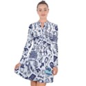 Hand-drawn-back-school-pattern Long Sleeve Panel Dress View1