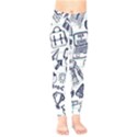 Hand-drawn-back-school-pattern Kids  Leggings View1