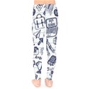 Hand-drawn-back-school-pattern Kids  Leggings View2