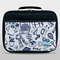 Hand-drawn-back-school-pattern Lunch Bag by Jancukart