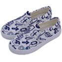 Hand-drawn-back-school-pattern Kids  Canvas Slip Ons View2