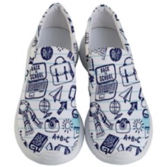 Hand-drawn-back-school-pattern Women s Lightweight Slip Ons by Jancukart