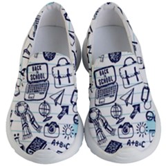 Hand-drawn-back-school-pattern Kids Lightweight Slip Ons by Jancukart