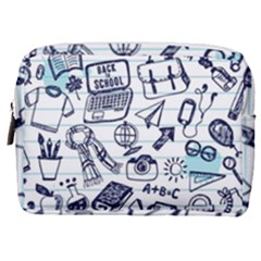 Hand-drawn-back-school-pattern Make Up Pouch (medium)