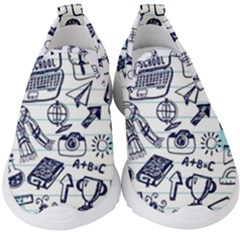 Hand-drawn-back-school-pattern Kids  Slip On Sneakers by Jancukart