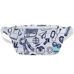 Hand-drawn-back-school-pattern Waist Bag 