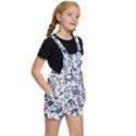 Hand-drawn-back-school-pattern Kids  Short Overalls View3