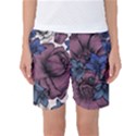 Floral-wallpaper-pattern-with-engraved-hand-drawn-flowers-vintage-style Women s Basketball Shorts View1