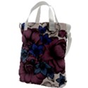 Floral-wallpaper-pattern-with-engraved-hand-drawn-flowers-vintage-style Canvas Messenger Bag View1