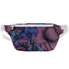 Floral-wallpaper-pattern-with-engraved-hand-drawn-flowers-vintage-style Waist Bag 