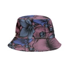 Floral-wallpaper-pattern-with-engraved-hand-drawn-flowers-vintage-style Bucket Hat