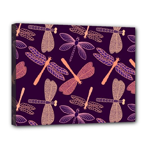 Dragonfly-pattern-design Canvas 14  X 11  (stretched) by Jancukart