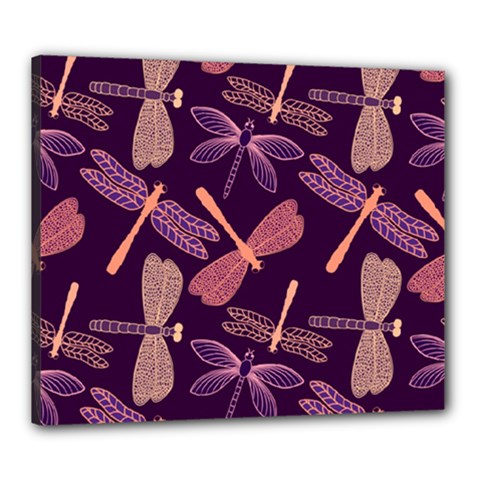 Dragonfly-pattern-design Canvas 24  X 20  (stretched)