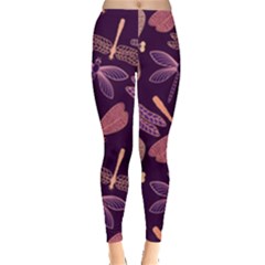 Dragonfly-pattern-design Leggings  by Jancukart