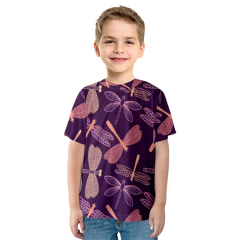 Dragonfly-pattern-design Kids  Sport Mesh Tee by Jancukart