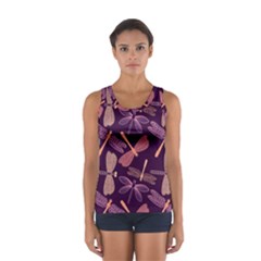 Dragonfly-pattern-design Sport Tank Top  by Jancukart