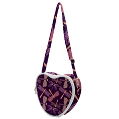 Dragonfly-pattern-design Heart Shoulder Bag