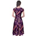 Dragonfly-pattern-design Cap Sleeve Wrap Front Dress View2