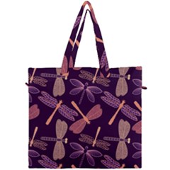 Dragonfly-pattern-design Canvas Travel Bag by Jancukart