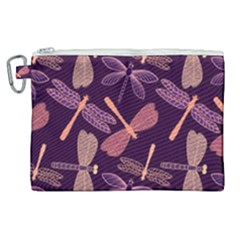 Dragonfly-pattern-design Canvas Cosmetic Bag (xl) by Jancukart