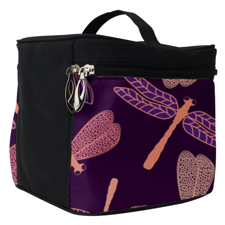 Dragonfly-pattern-design Make Up Travel Bag (Small)