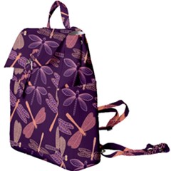 Dragonfly-pattern-design Buckle Everyday Backpack