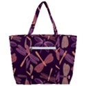 Dragonfly-pattern-design Zip Up Canvas Bag View3